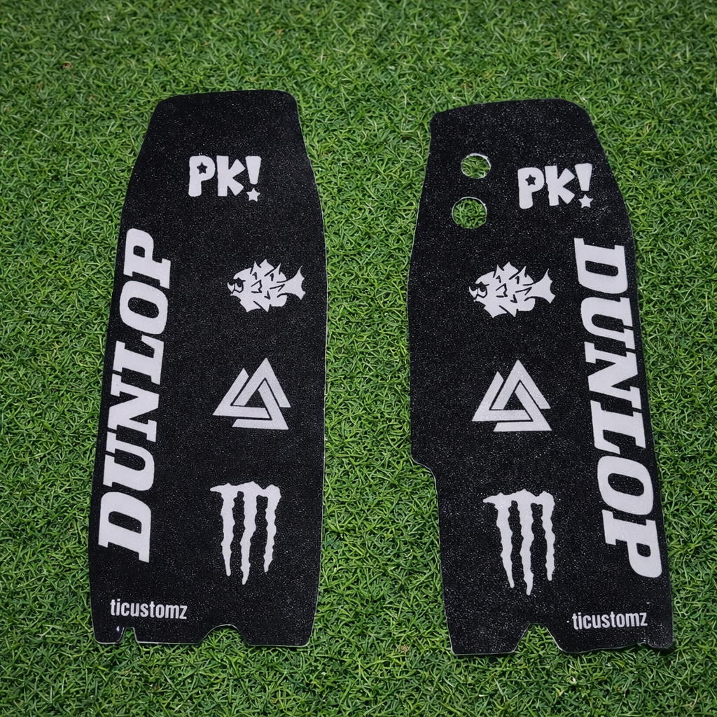 White tuttio fork decals