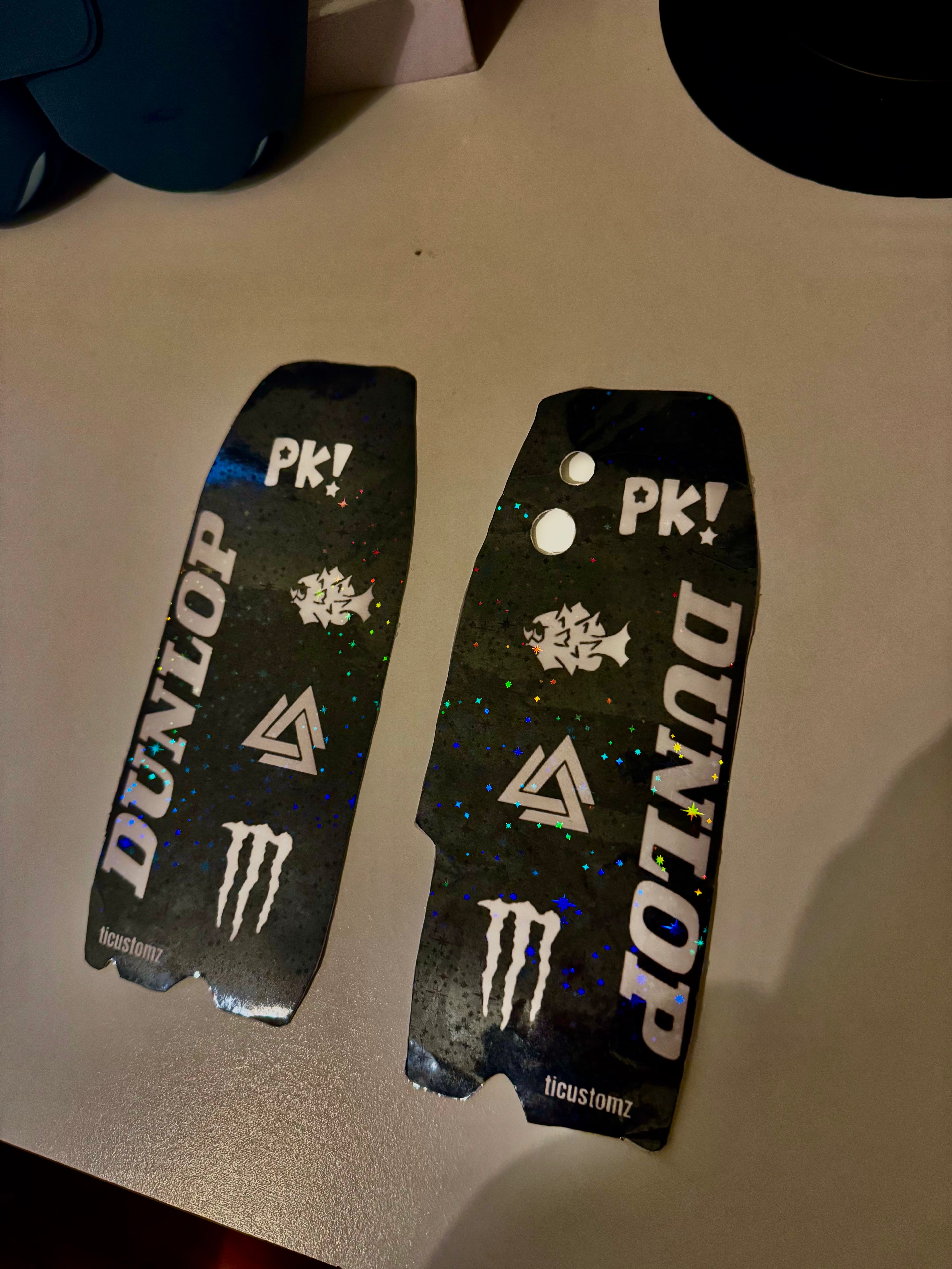 White tuttio fork decals