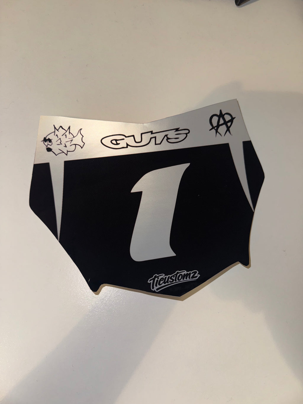 Motocutz plate decal (style 2)