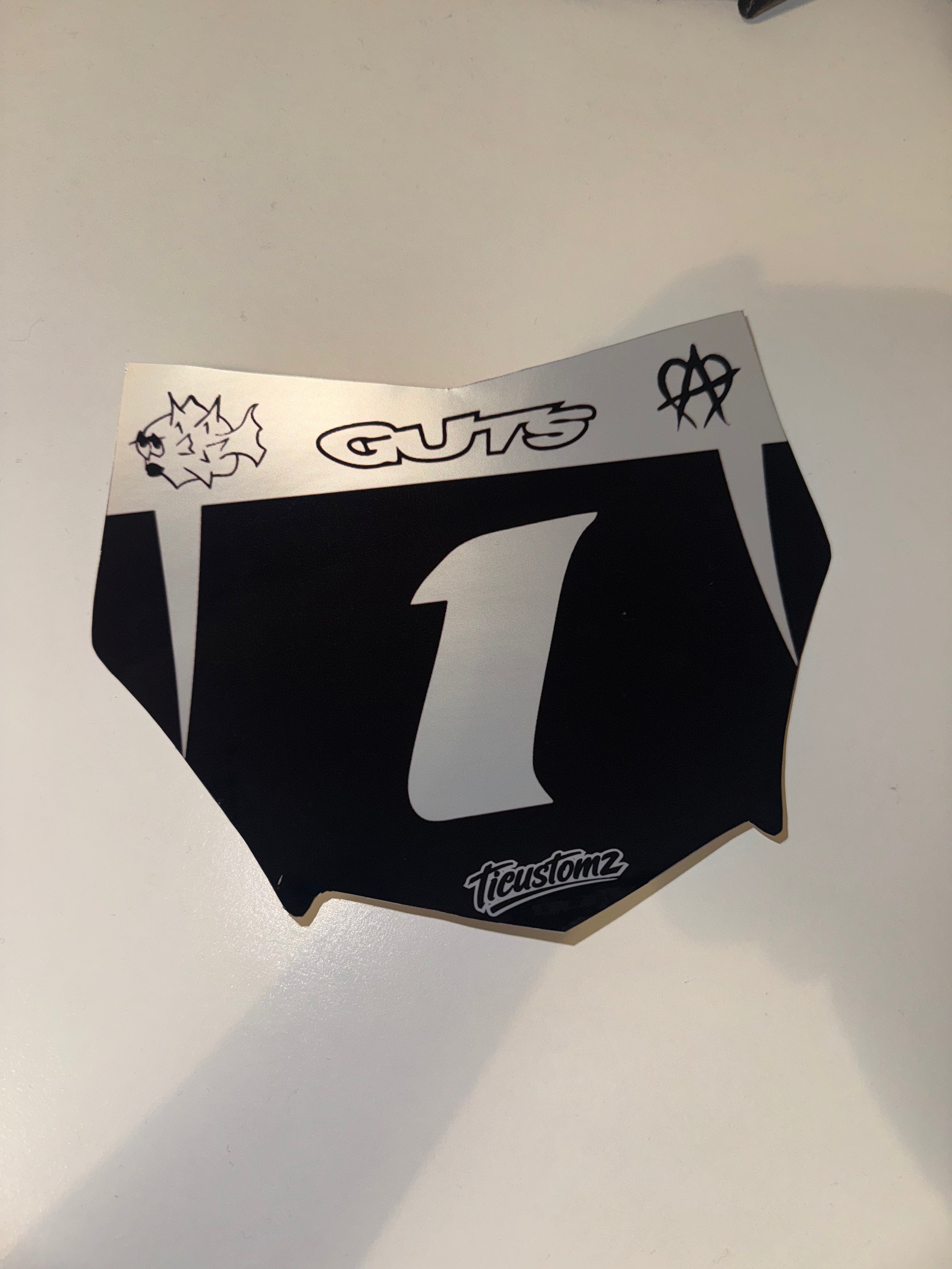 Motocutz plate decal (style 2)